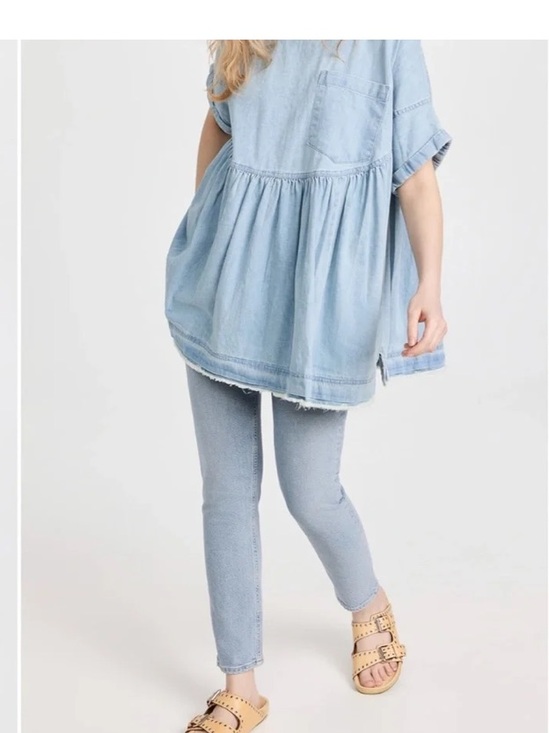 We The Free Tops - We The Free Free People Moon City Denim Shirt flaw
